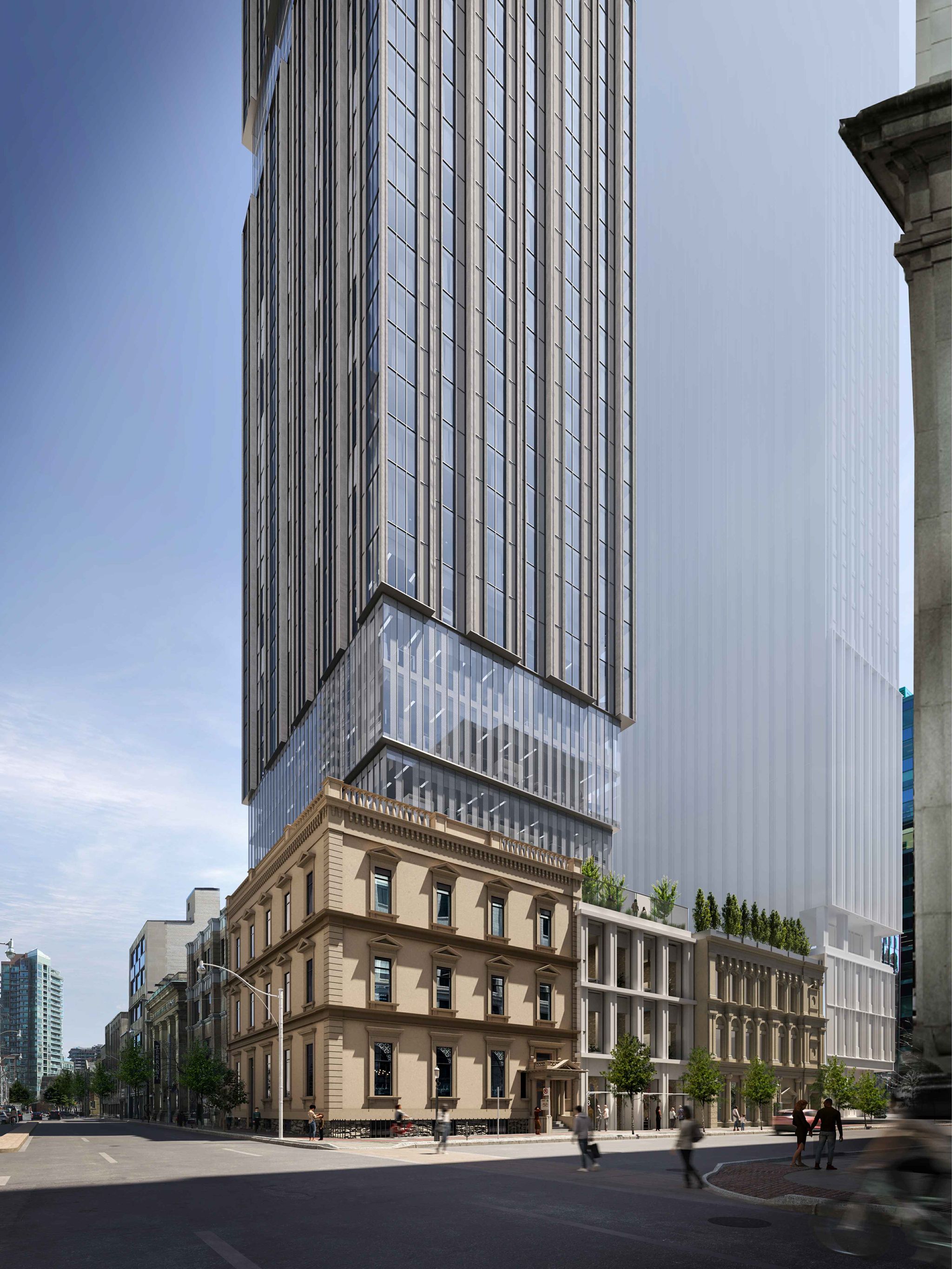 23 Toronto Street 타워와 주변 헤리티지 건물 렌더링