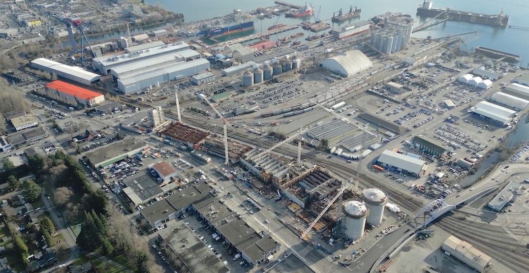 2025년 1월 노스쇼어 처리장 공사 진행 모습 (Metro Vancouver)
