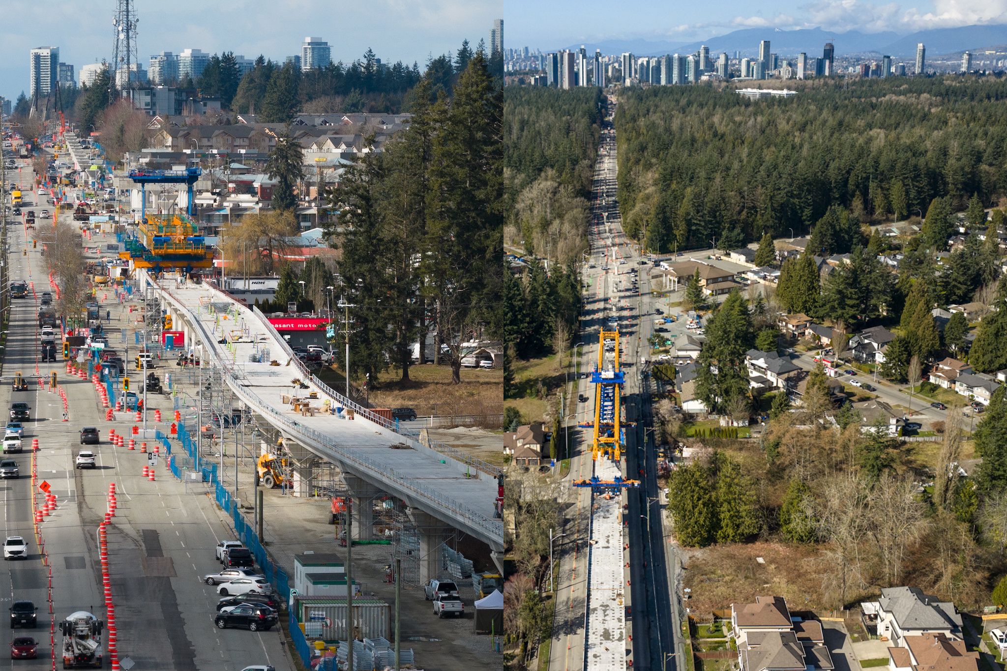 Surrey-Langley SkyTrain 공사 현장, 2026년 3월 (Government of BC)