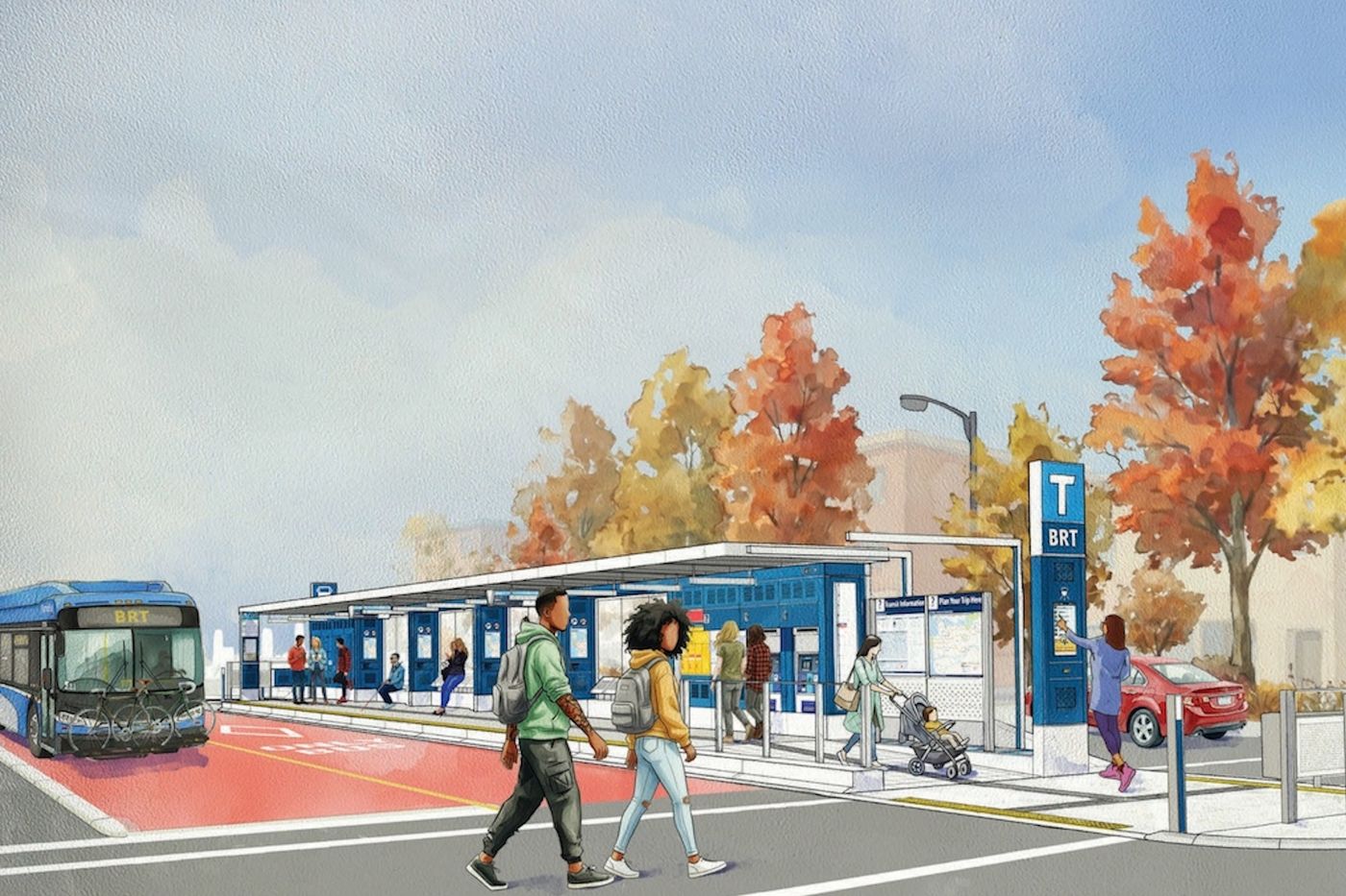 TransLink BRT 중앙 버스전용차로 정거장 설계 (2026년 1월)