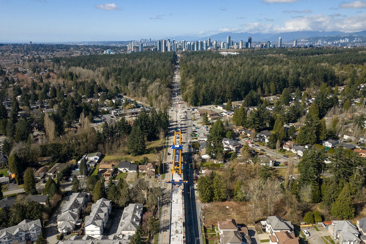 Surrey-Langley SkyTrain 2026년 3월 공사 현장 (참고)