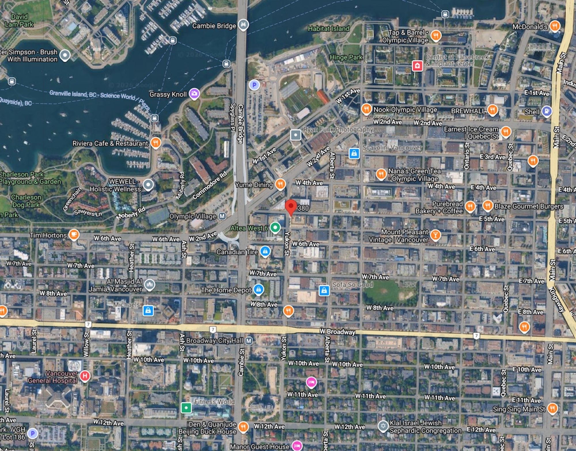 380 웨스트 5번가 건물 외관 (Google Maps)