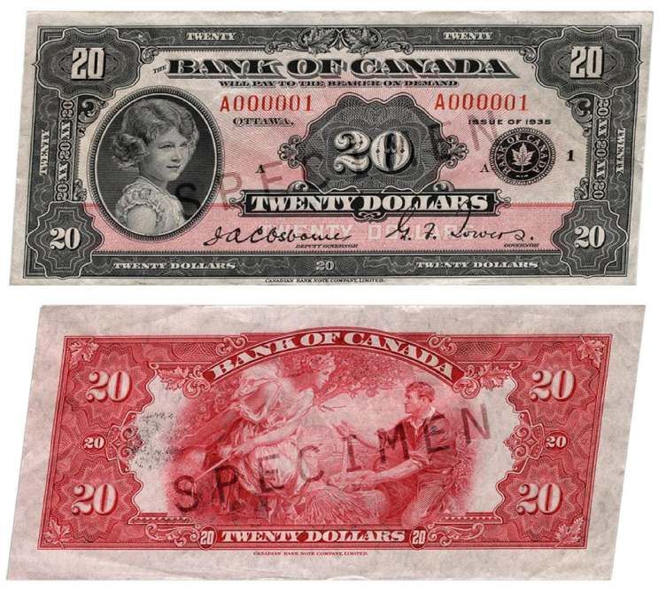1935년 20달러 지폐